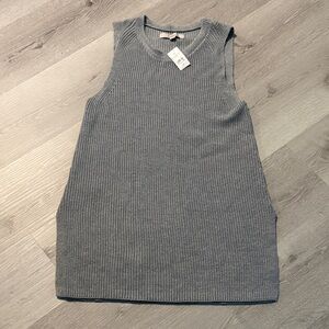 LOFT Gray Sleeveless Sweater